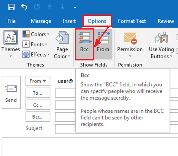 Скрытая копия в Outlook 2016. Blind copy Outlook. BCC. Message Window. 2 new messages